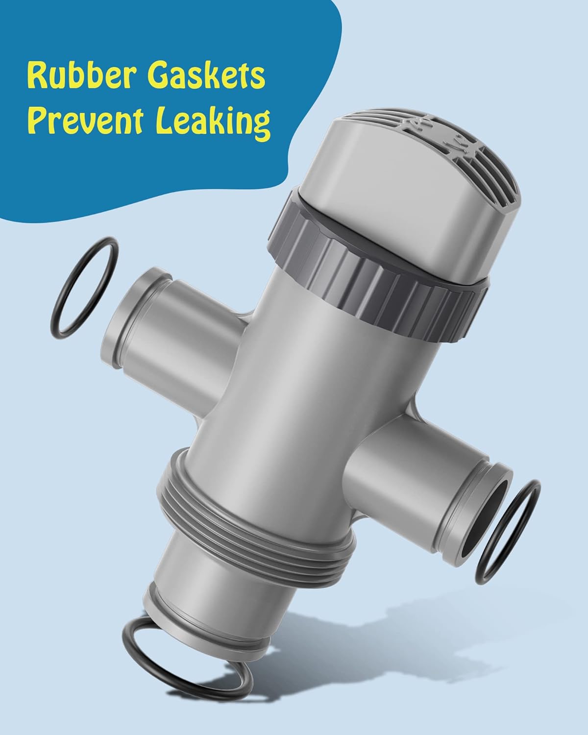 Dual Split Hose Plunger Valve Compatible with Intex Pool Parts and Accessories Replacement for Above Ground Swimming Pool and Pool Filter Pump (1 Pack)