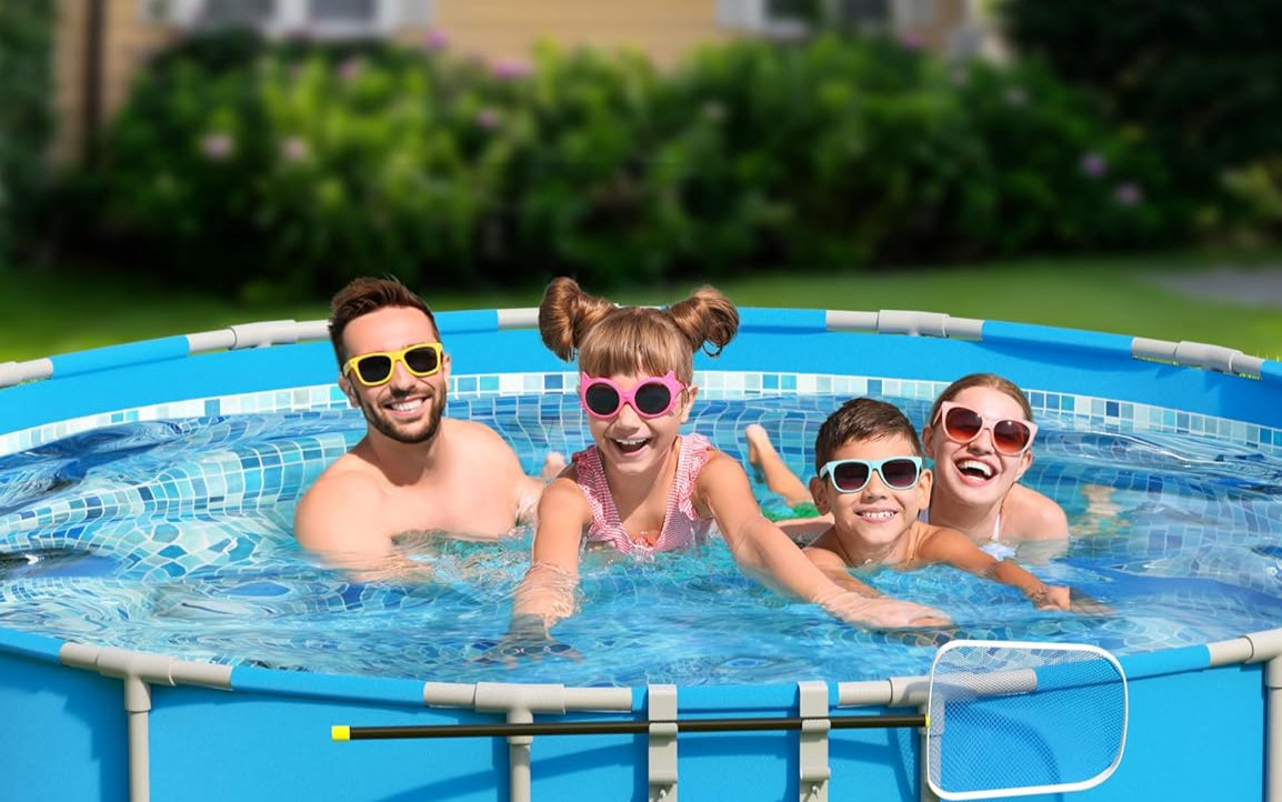 Pool Hooks for Poles - Adjustable 3-Hook Pool Pole Hanger for Above Ground Pool Accessories,Skimmer & Cleaning Tool Bracket for Above Ground Pool Maintenance