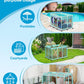 Large Cyan Nylon Mesh Pool Toy Storage Bin
