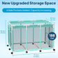 Large Cyan Nylon Mesh Pool Toy Storage Bin